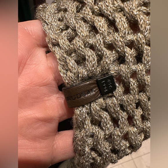 RUDSAK SCARF METALLIC GRAY, style crochet - Picture 3 of 6